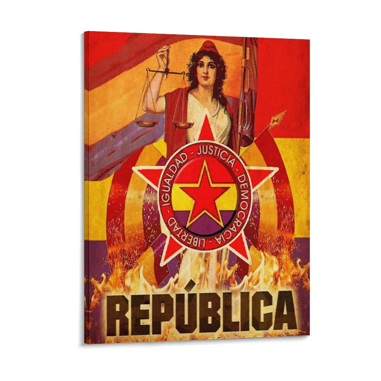 Art Print Framed - No Pasaran Spanish Revolution Civil War