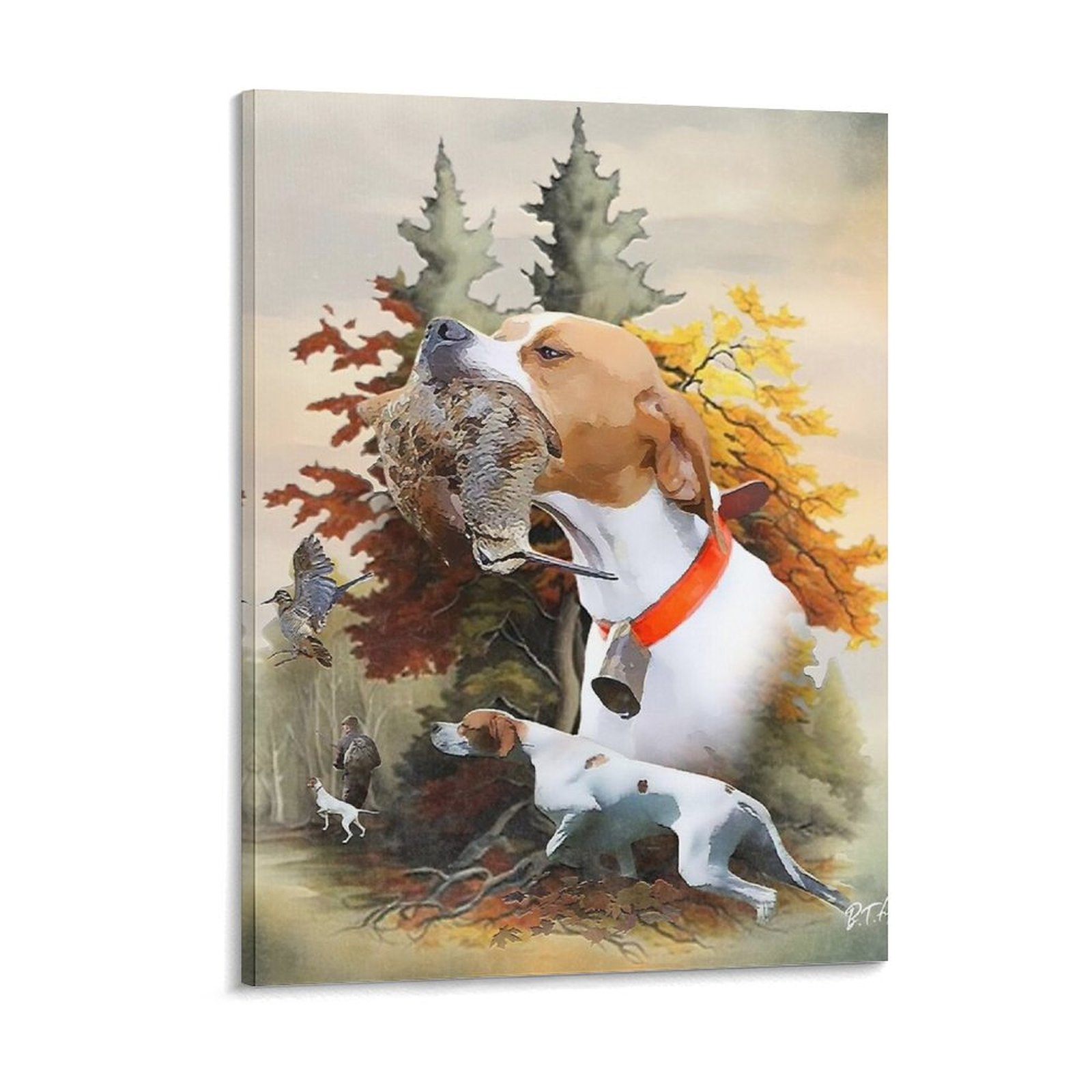 English Pointer Woodcock Hunti - огляд і ціна Art Print Framed
